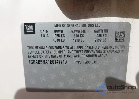 2014 Cadillac Ats Luxury z USA, uszkodzony, nr VIN 1G6AB5RA1E0147719